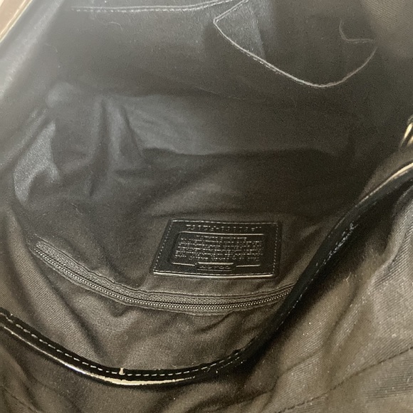 Coach F12852 Black Metallic Canvas  & Leather Jacquard Studded messenger bag - Picture 9 of 13